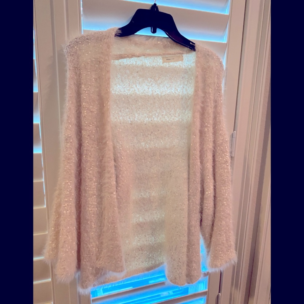 Anthropology Ivory Snow Cardigan